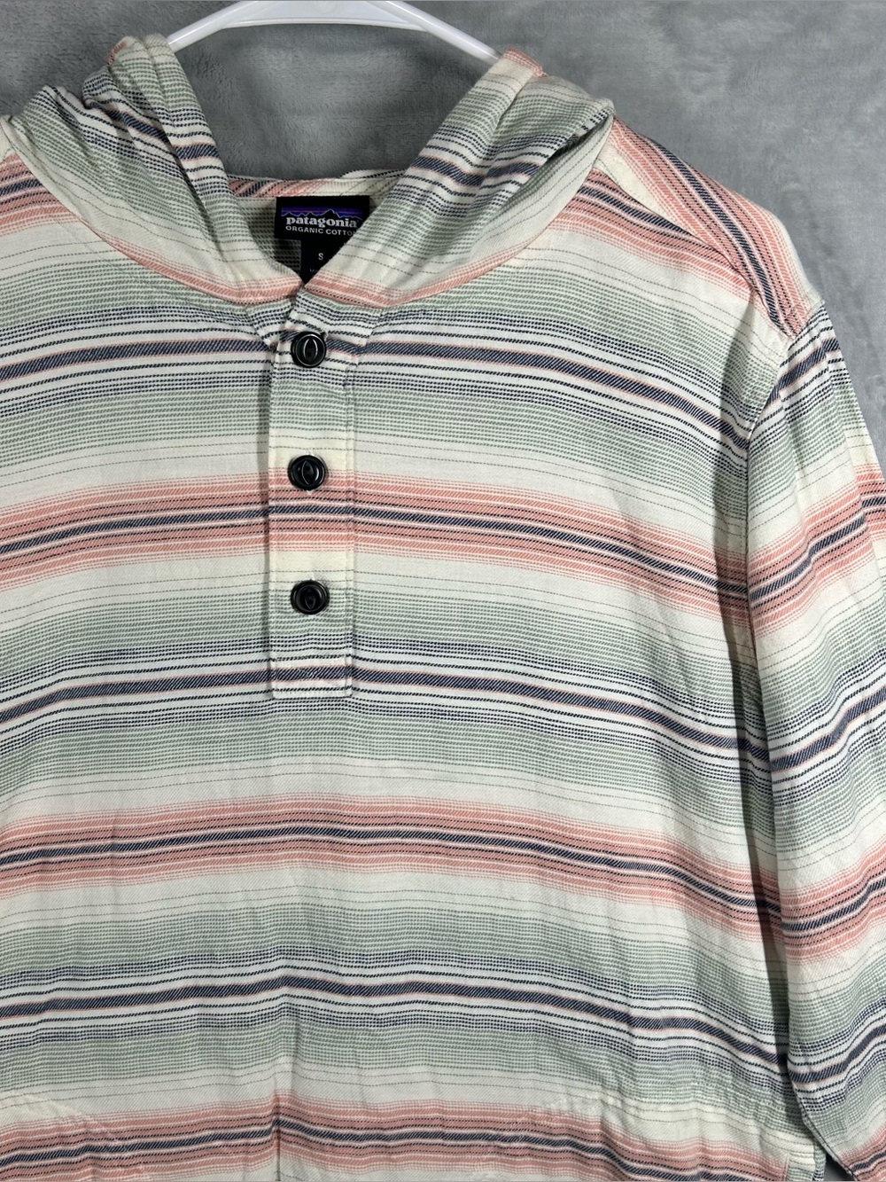 Patagonia Lightweight Fjord Flannel Hoody 100% Organic Cotton Hoodie Mens Small